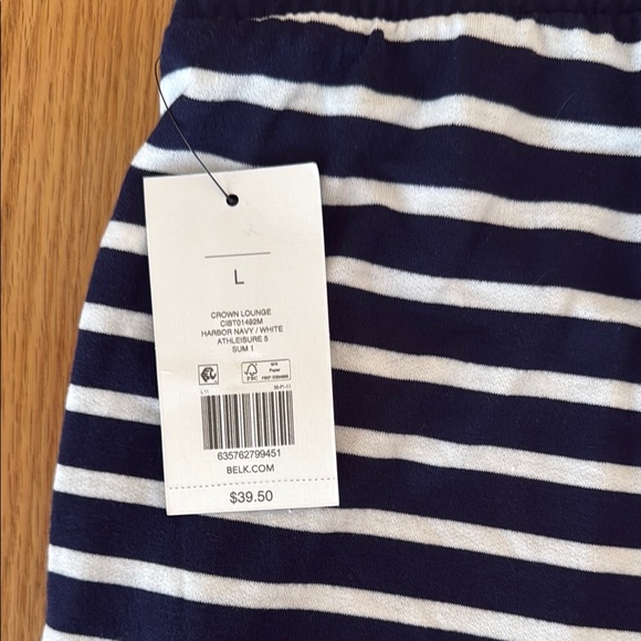 Crown & Ivy Navy and White Striped Women's Shorts - Picture 6 of 6